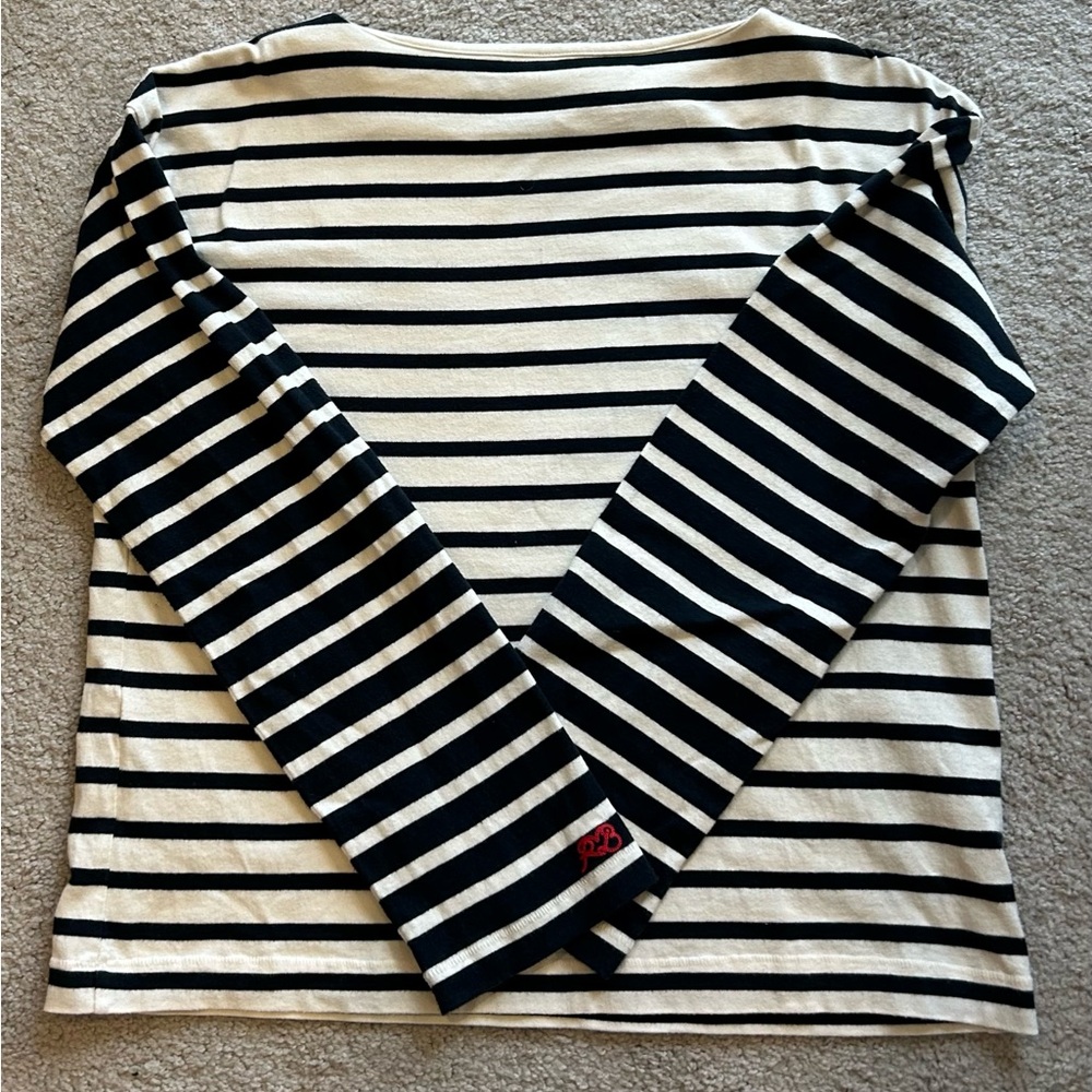 Rag & Bone Bardot Stripe Long Sleeve Shirt Size L - Picture 4 of 6